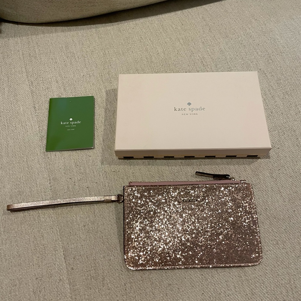 Kate Spade - Pink Glitter Wrist Wallet